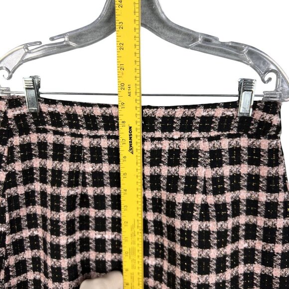 Maison d' Amelie Paris NEW Womens 6 Pink Black Tweed Mini Skirt Clueless Preppy - Picture 9 of 12